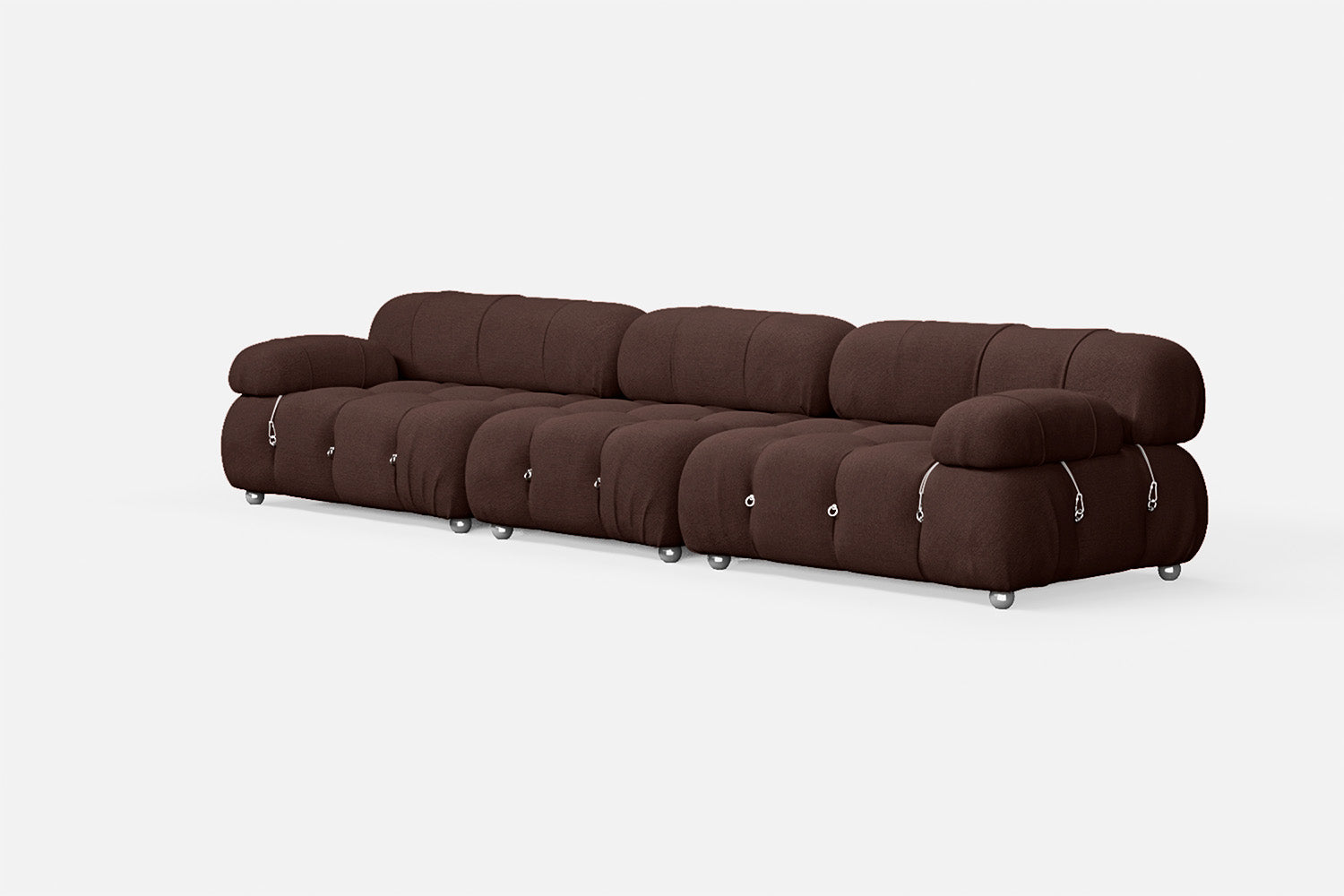 Varese 4 Seater Sofa Coffee Brown Linen Fabric