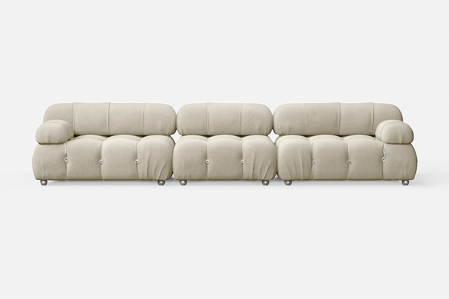 Varese 4 Seater Sofa Cream Linen Fabric