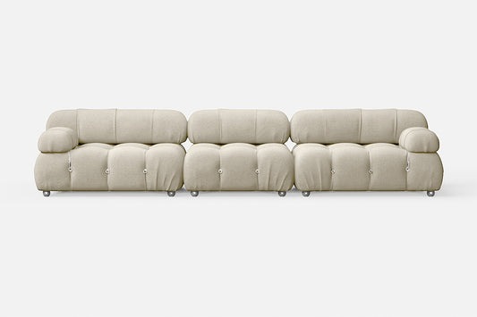 Varese 4 Seater Sofa Cream Linen Fabric