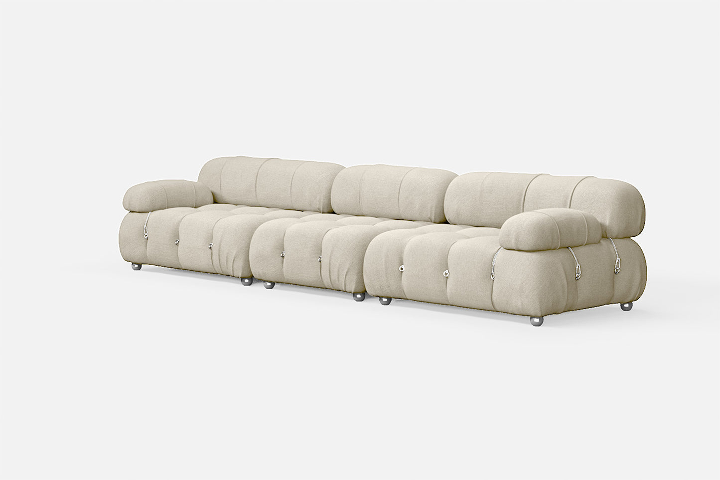 Varese 4 Seater Sofa Cream Linen Fabric