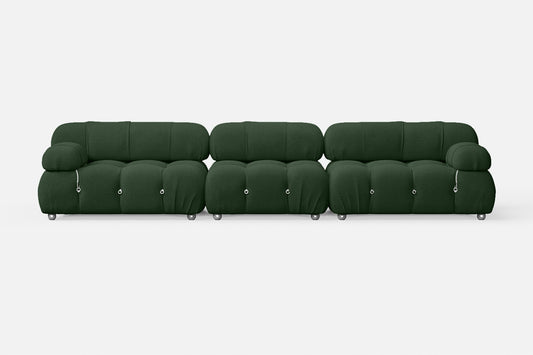 Varese 4 Seater Sofa Forest Green Linen Fabric