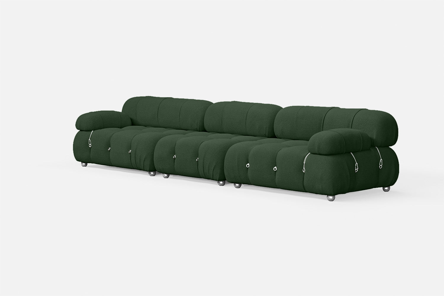 Varese 4 Seater Sofa Forest Green Linen Fabric