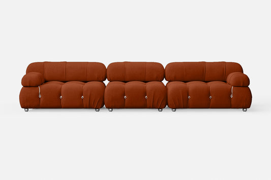 Varese 4 Seater Sofa Orange Linen Fabric