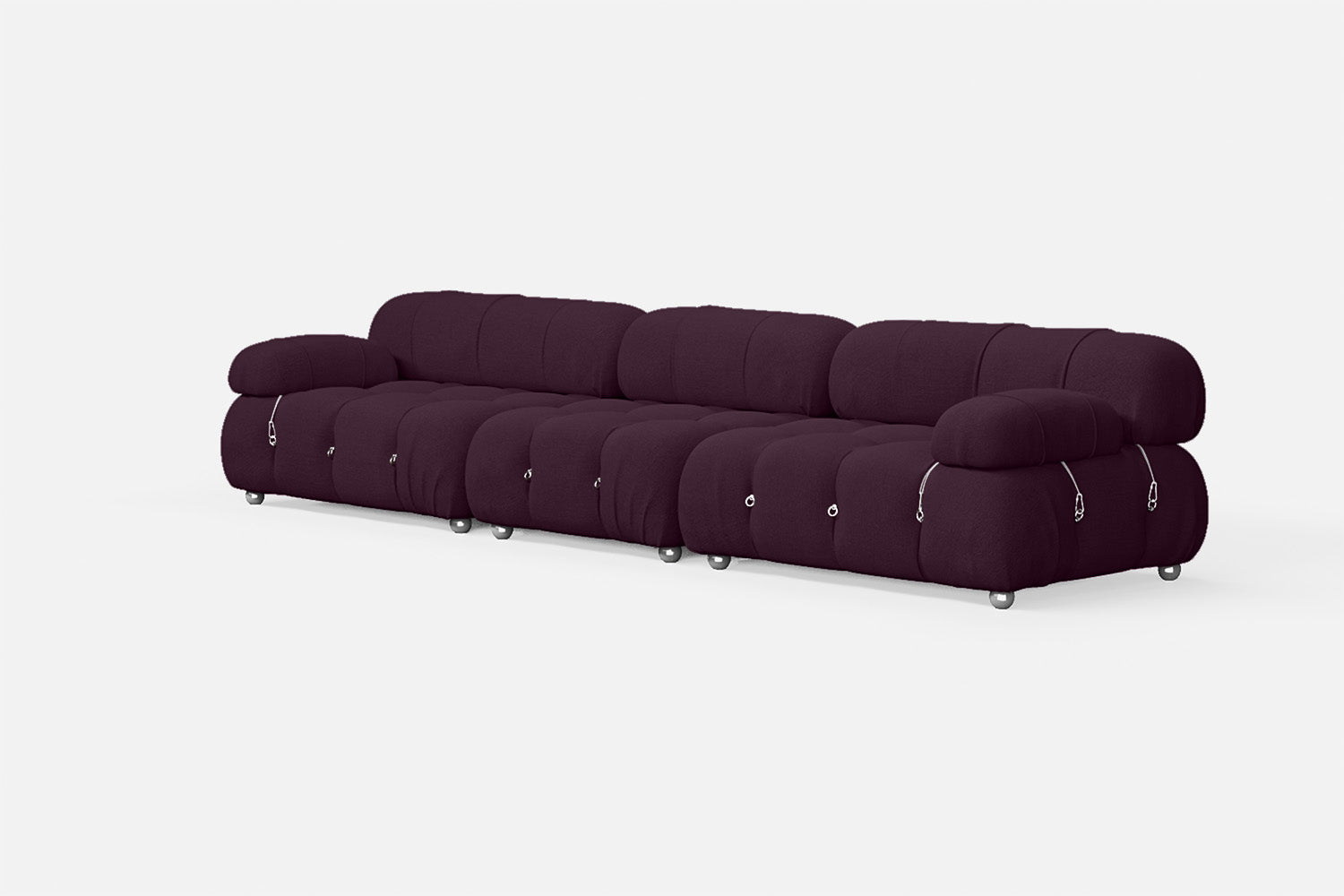 Varese 4 Seater Sofa Purple Linen Fabric