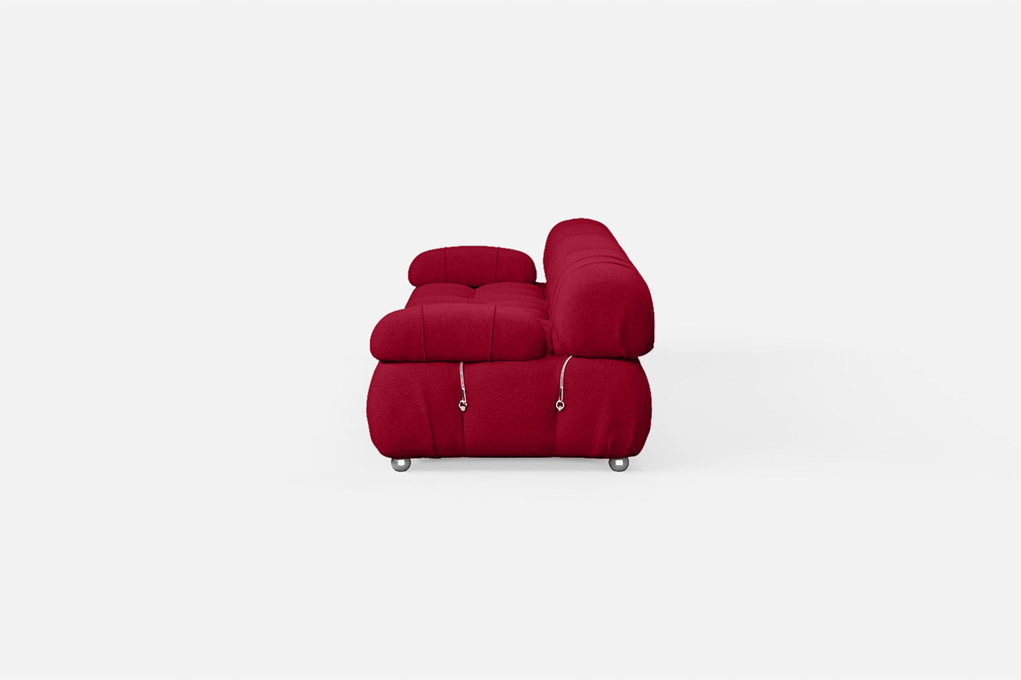 Varese 4 Seater Sofa Red Linen Fabric