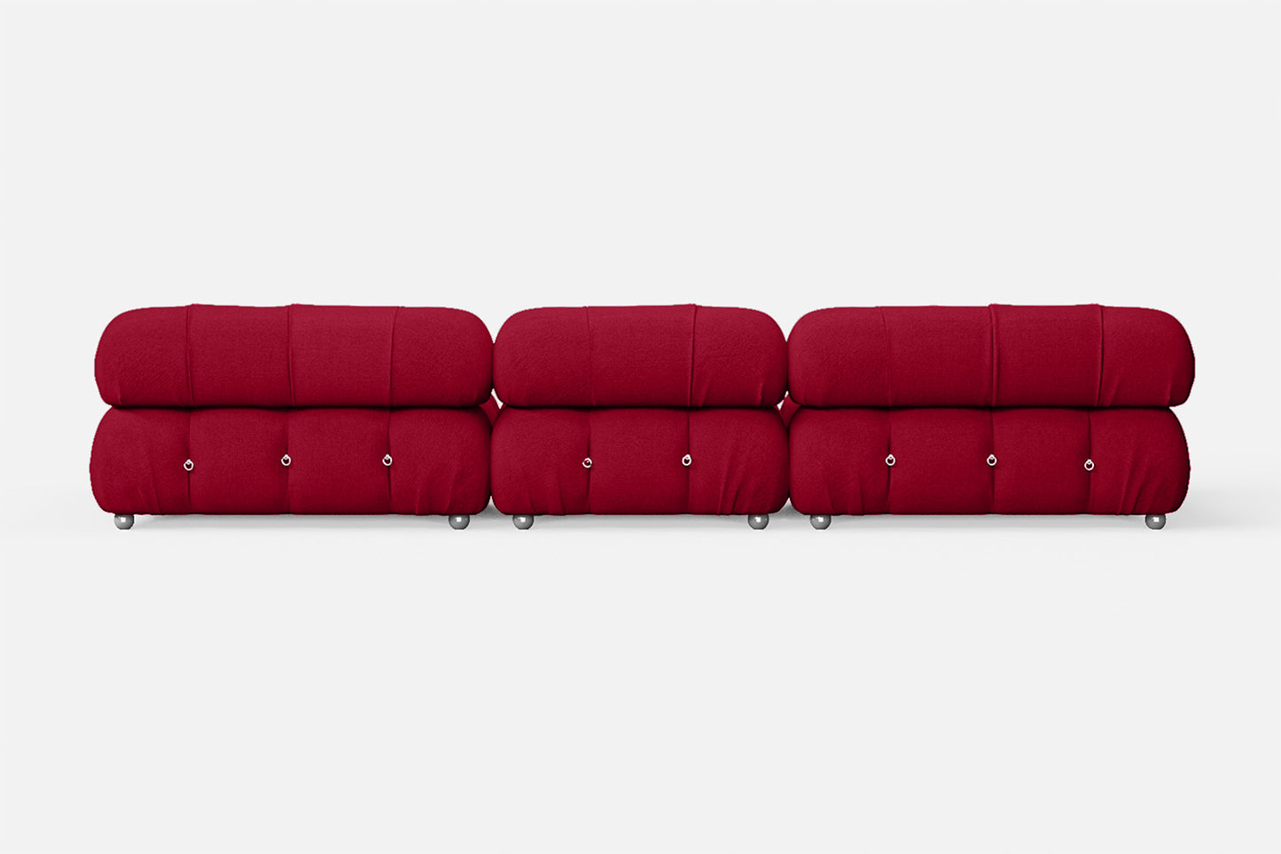 Varese 4 Seater Sofa Red Linen Fabric