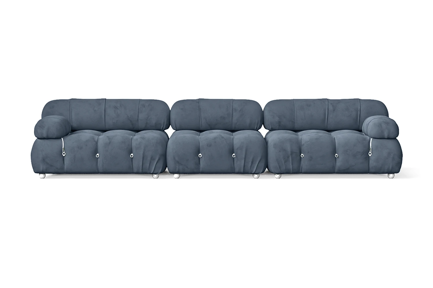 Varese 4 Seater Sofa Baby Blue Velvet