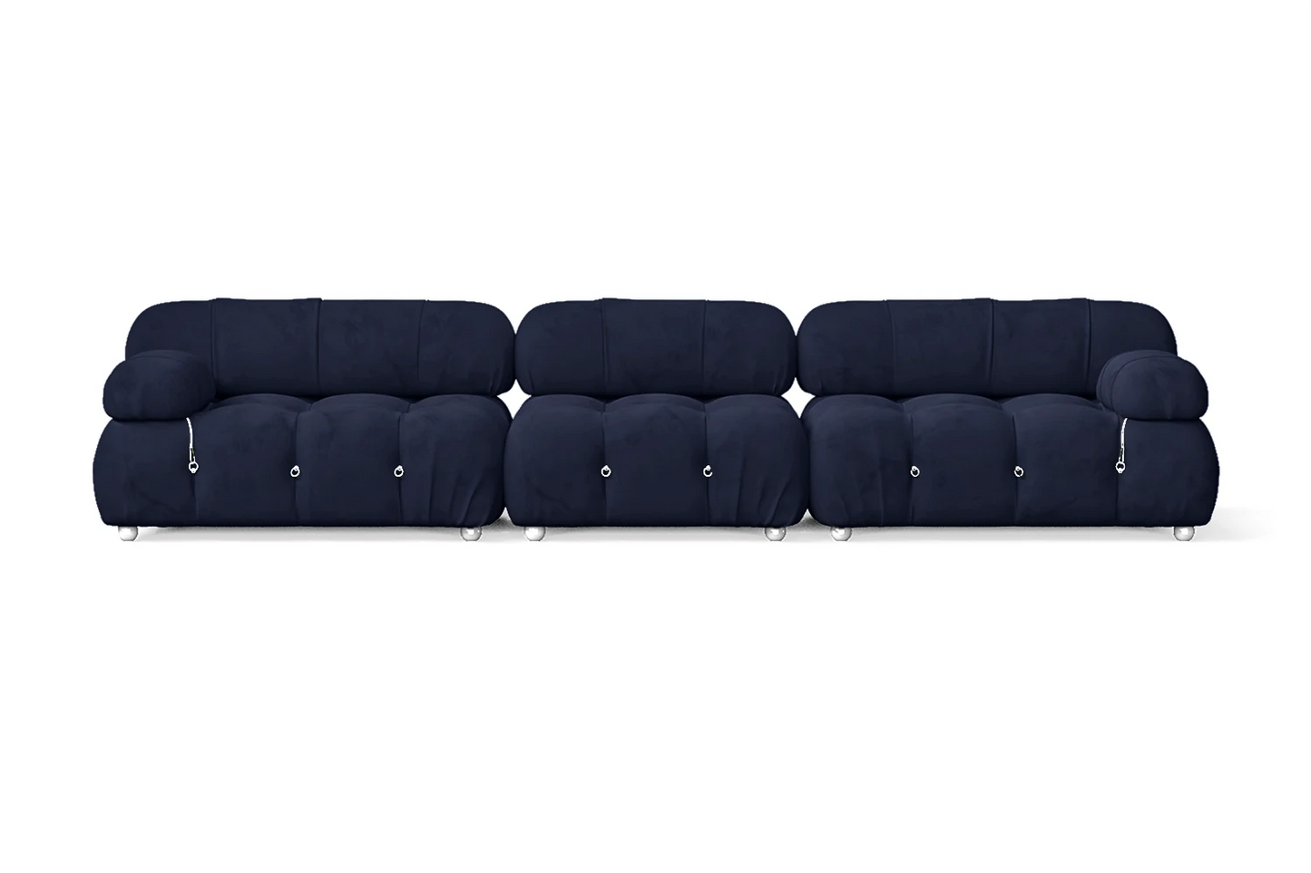 Varese 4 Seater Sofa Dark Blue Velvet