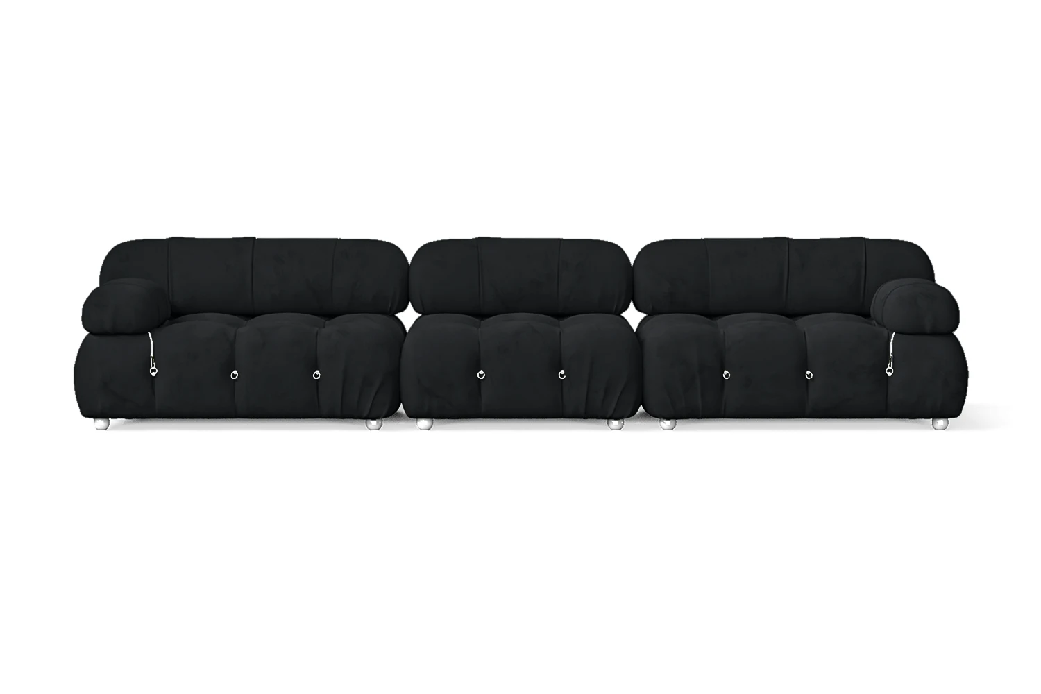 Varese 4 Seater Sofa Dark Grey Velvet