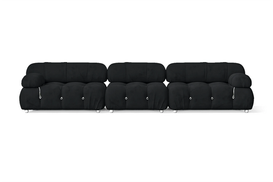 Varese 4 Seater Sofa Dark Grey Velvet