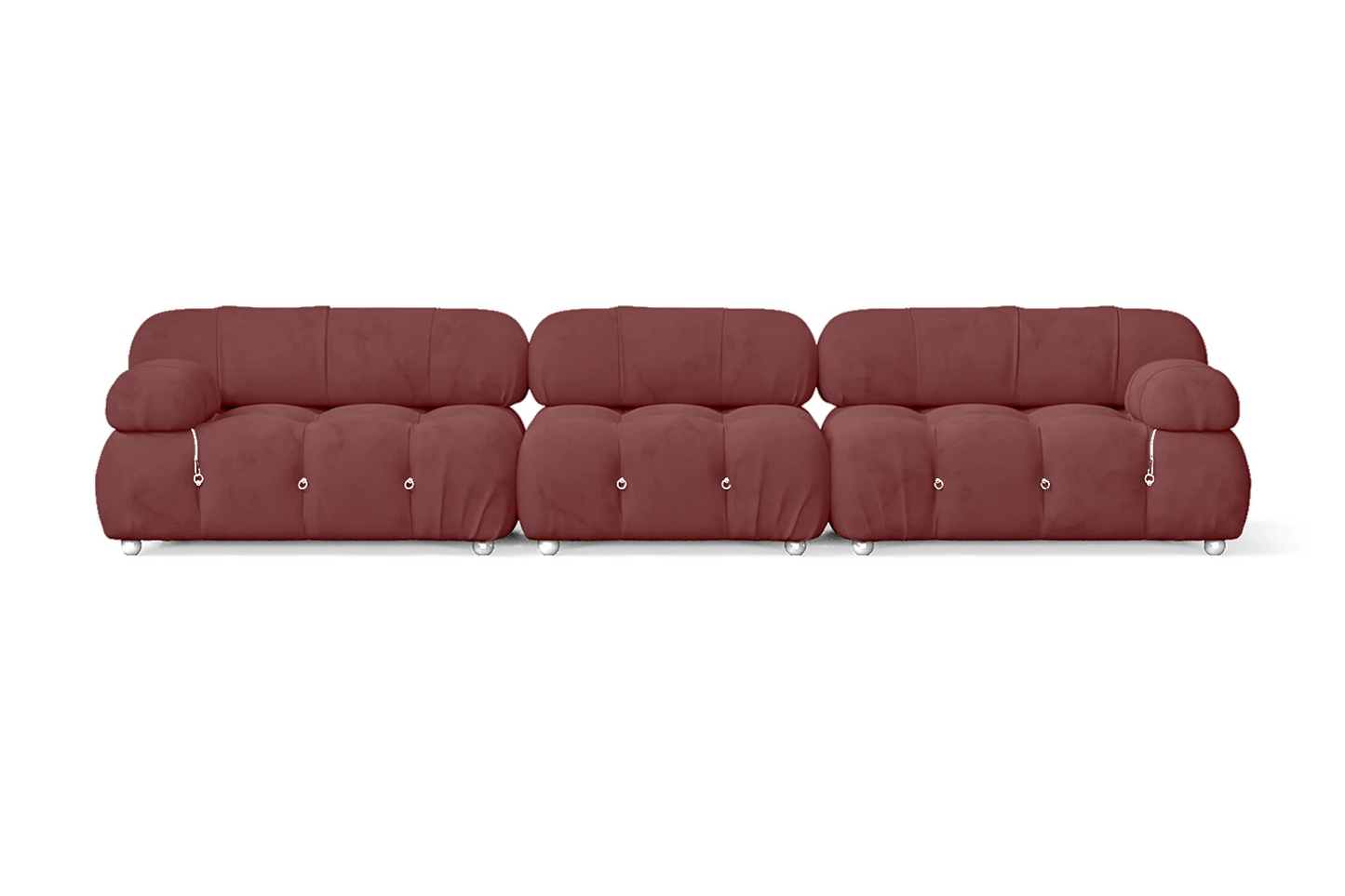 Varese 4 Seater Sofa Pink Velvet