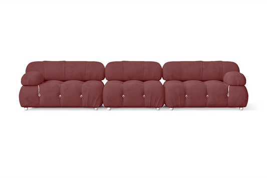 Varese 4 Seater Sofa Pink Velvet