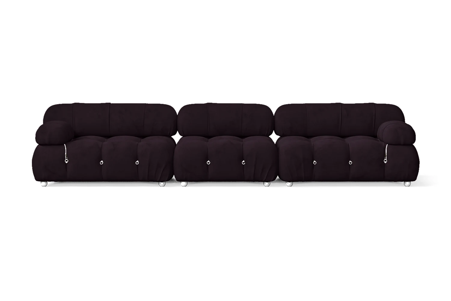 Varese 4 Seater Sofa Purple Velvet