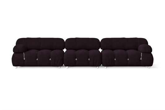 Varese 4 Seater Sofa Purple Velvet