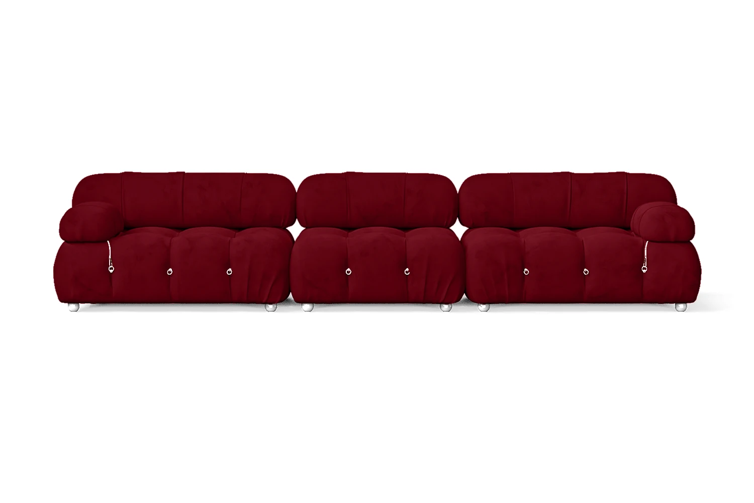 Varese 4 Seater Sofa Red Velvet