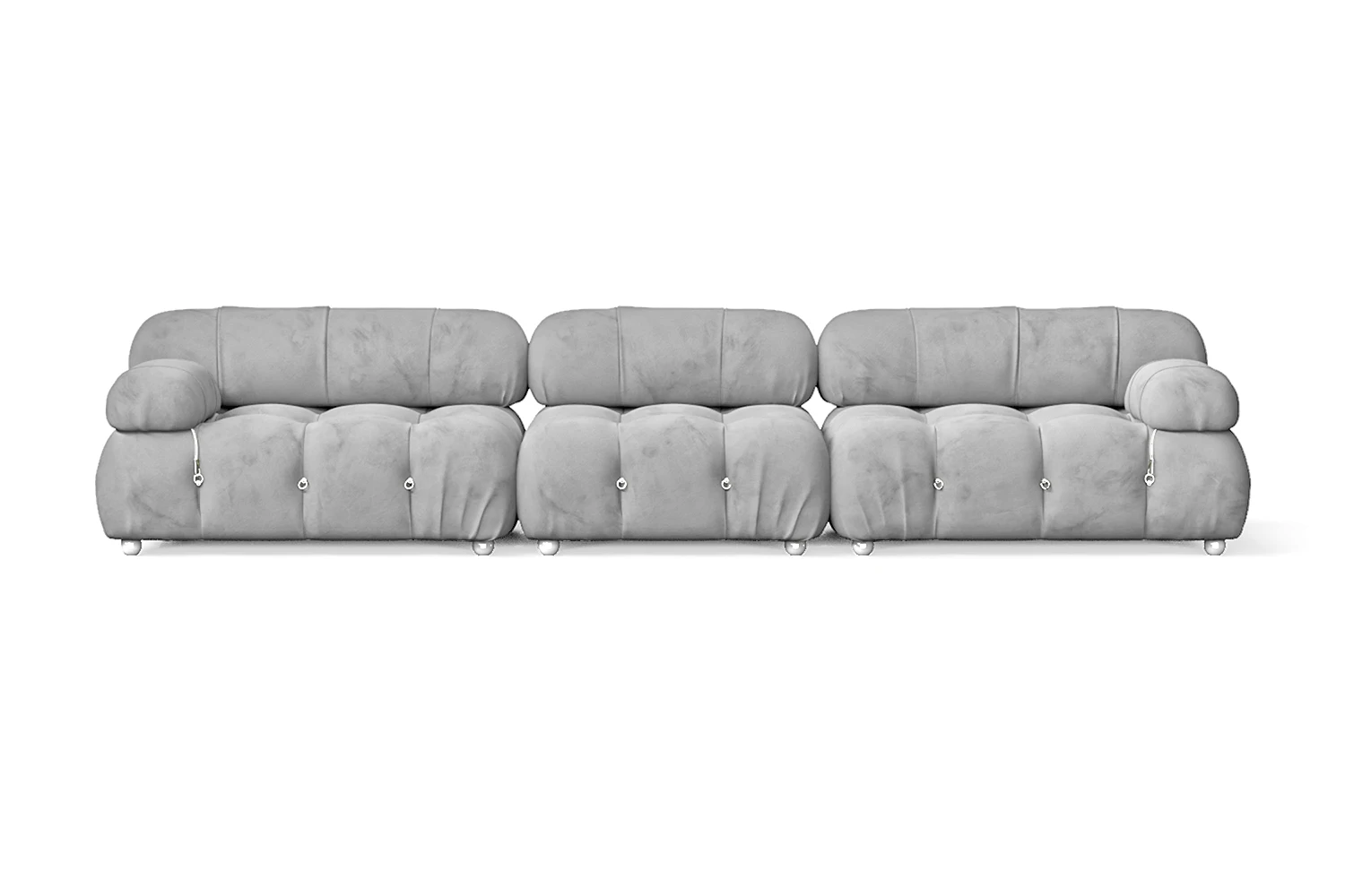 Varese 4 Seater Sofa White Velvet