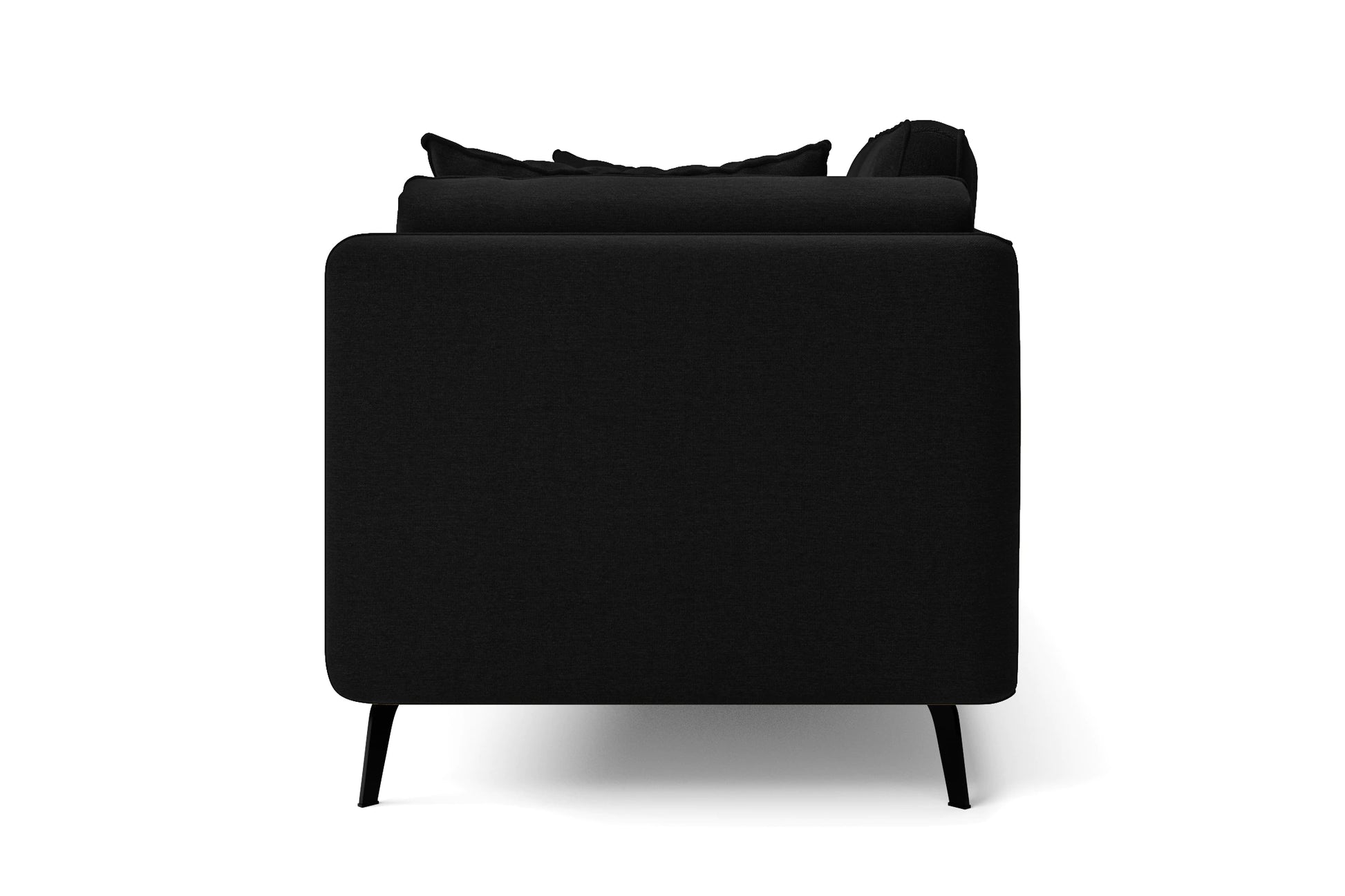 Velletri 3 Seater Sofa Black Linen Fabric