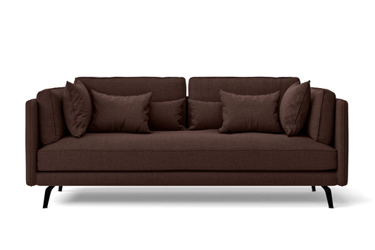 Velletri 3 Seater Sofa Coffee Brown Linen Fabric