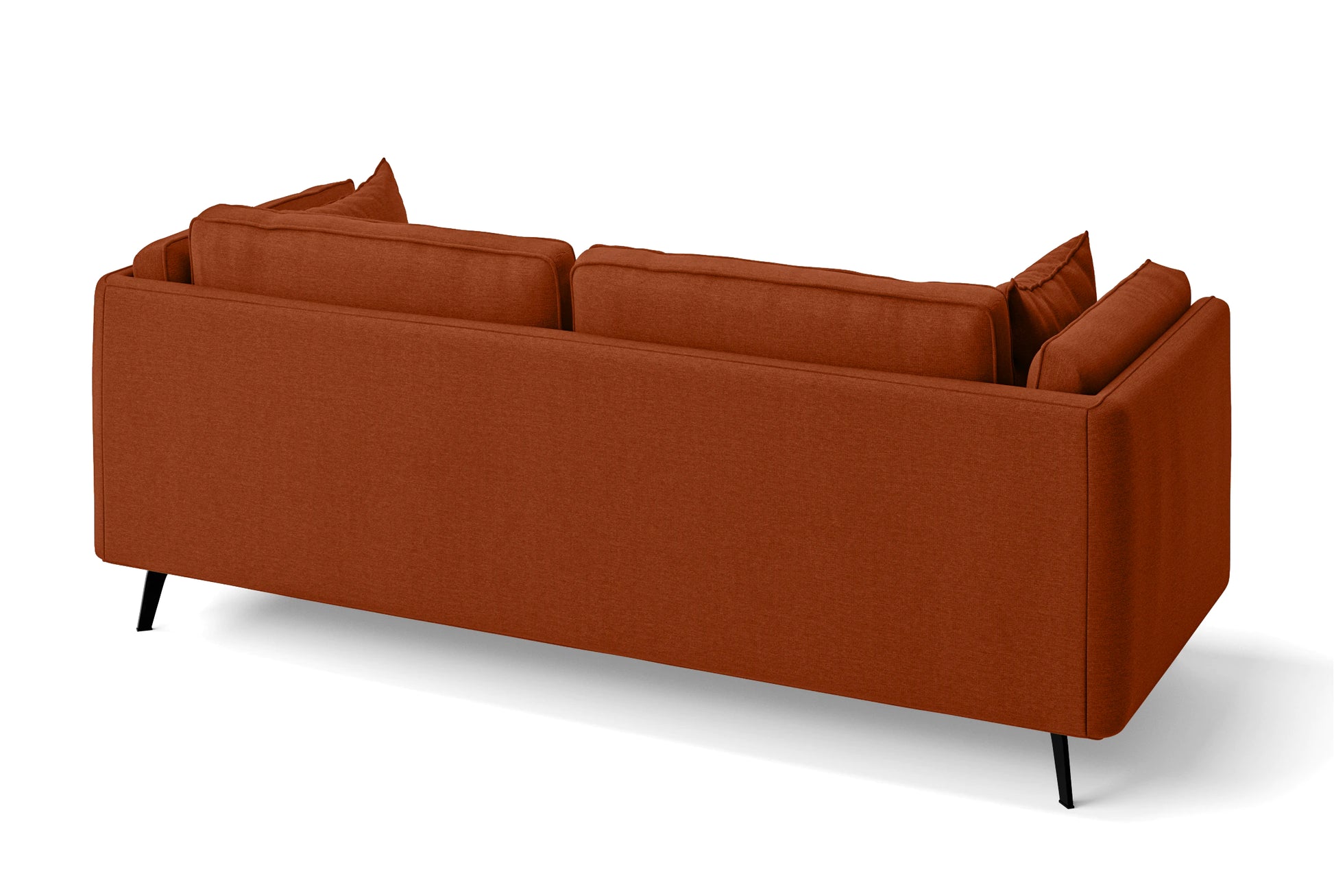 Velletri 3 Seater Sofa Orange Linen Fabric