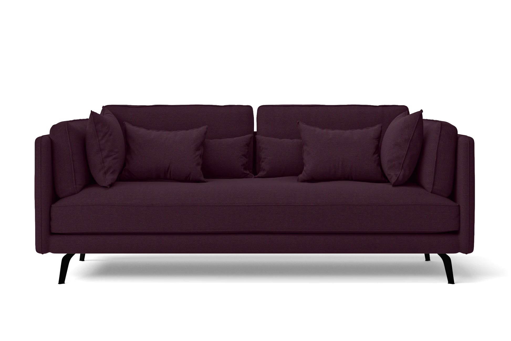 Velletri 3 Seater Sofa Purple Linen Fabric