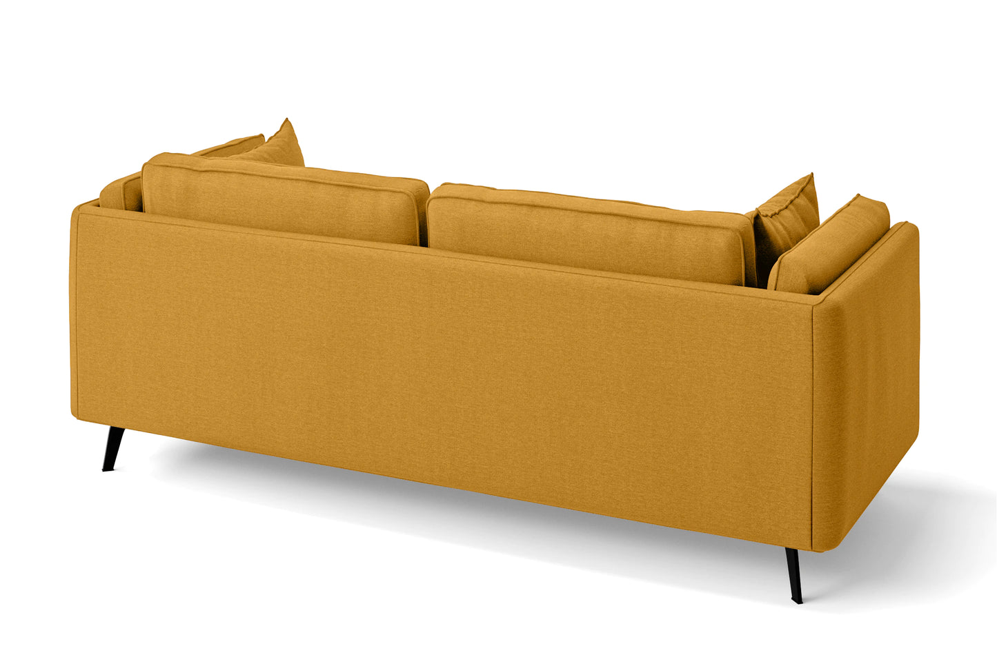 Velletri 3 Seater Sofa Yellow Linen Fabric