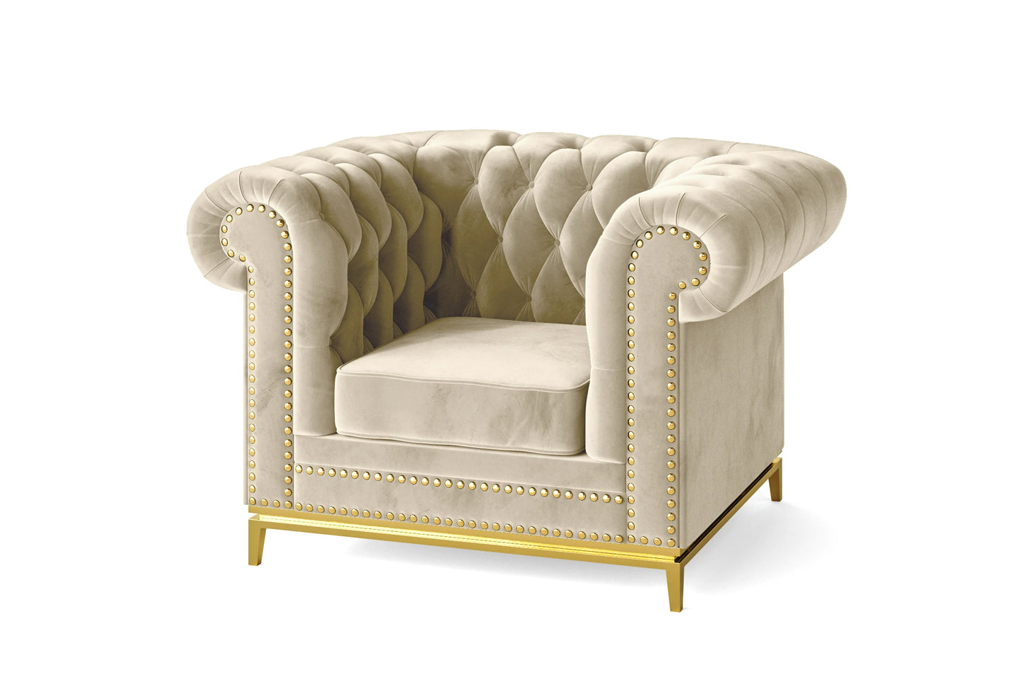 Venice Armchair Cream Velvet