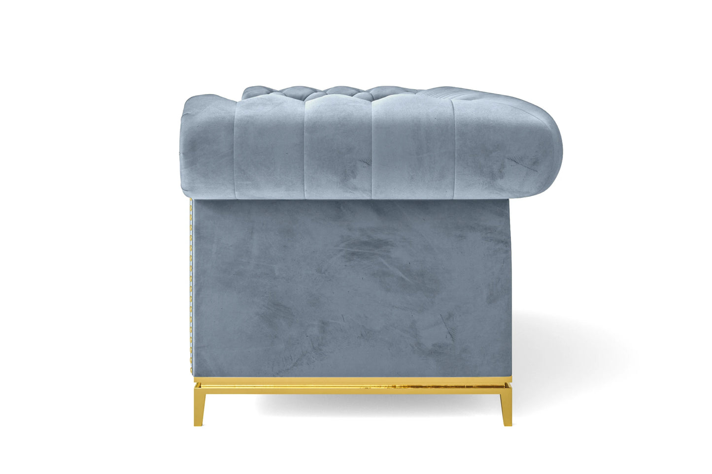 Venice 2 Seater Sofa Baby Blue Velvet