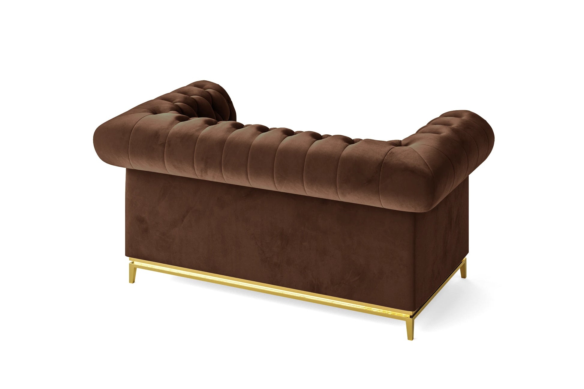 Venice 2 Seater Sofa Coffee Brown Velvet