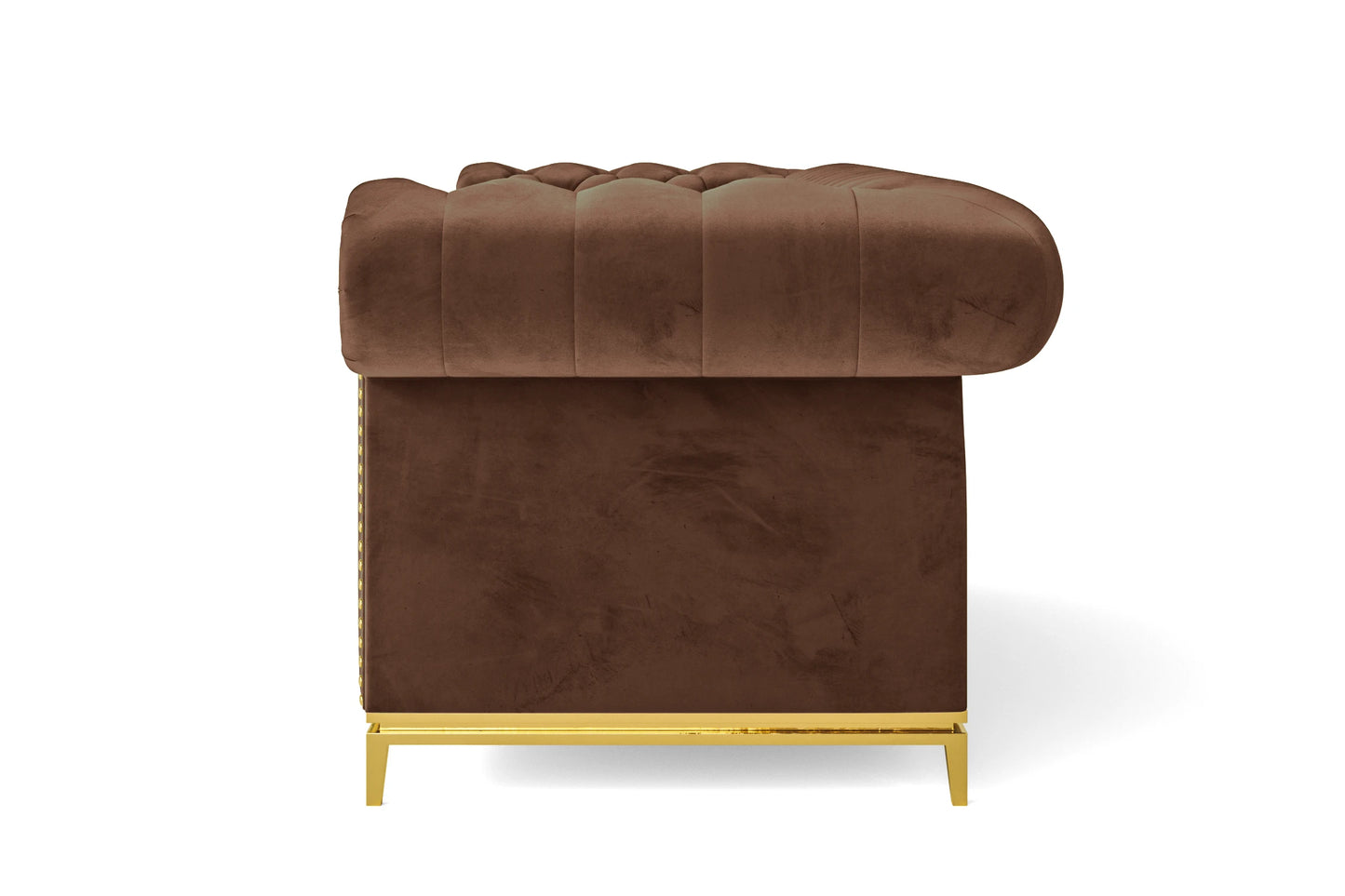 Venice 2 Seater Sofa Coffee Brown Velvet