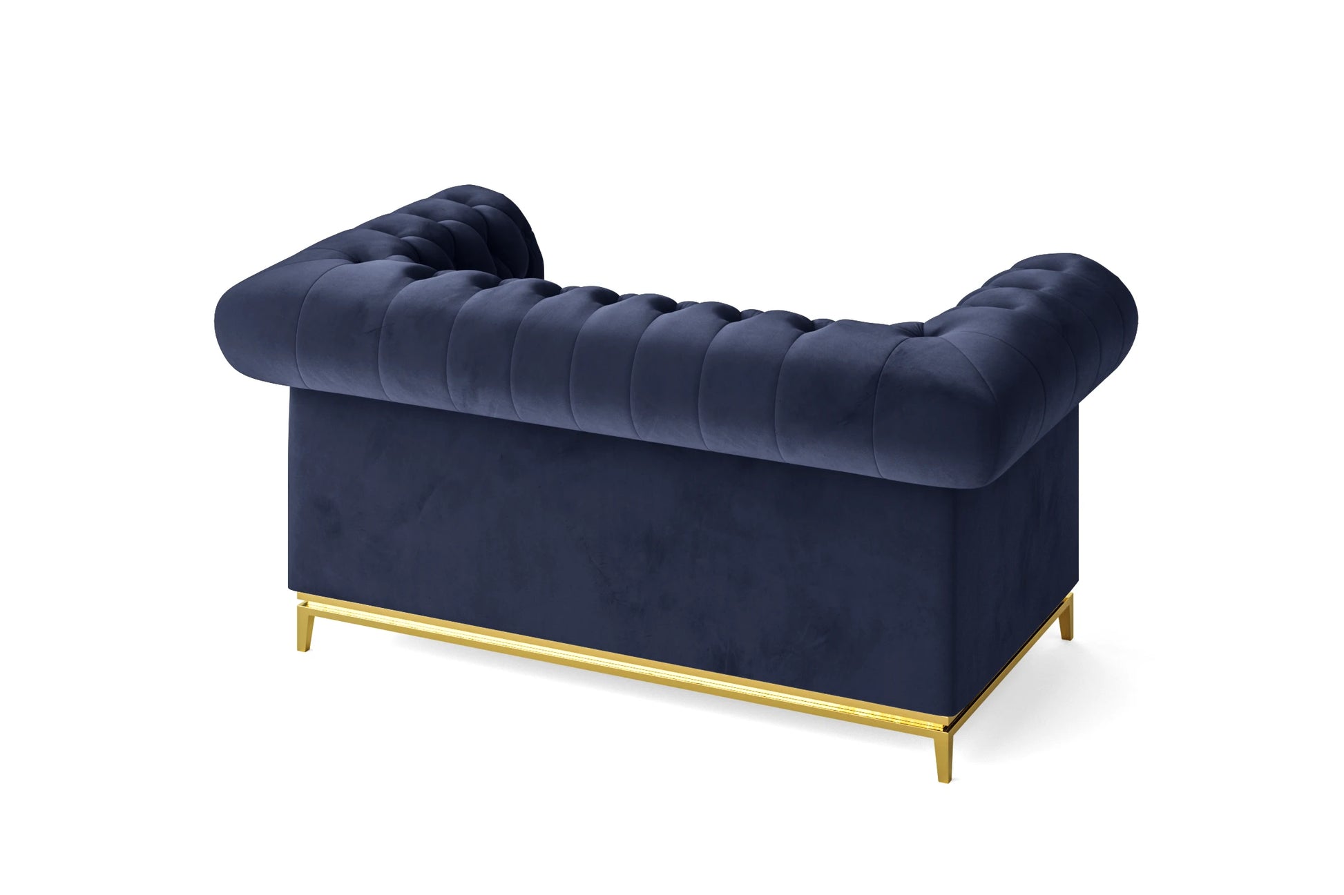 Venice 2 Seater Sofa Dark Blue Velvet