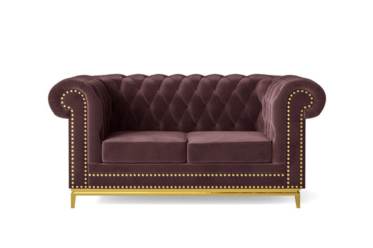 Venice 2 Seater Sofa Grape Velvet