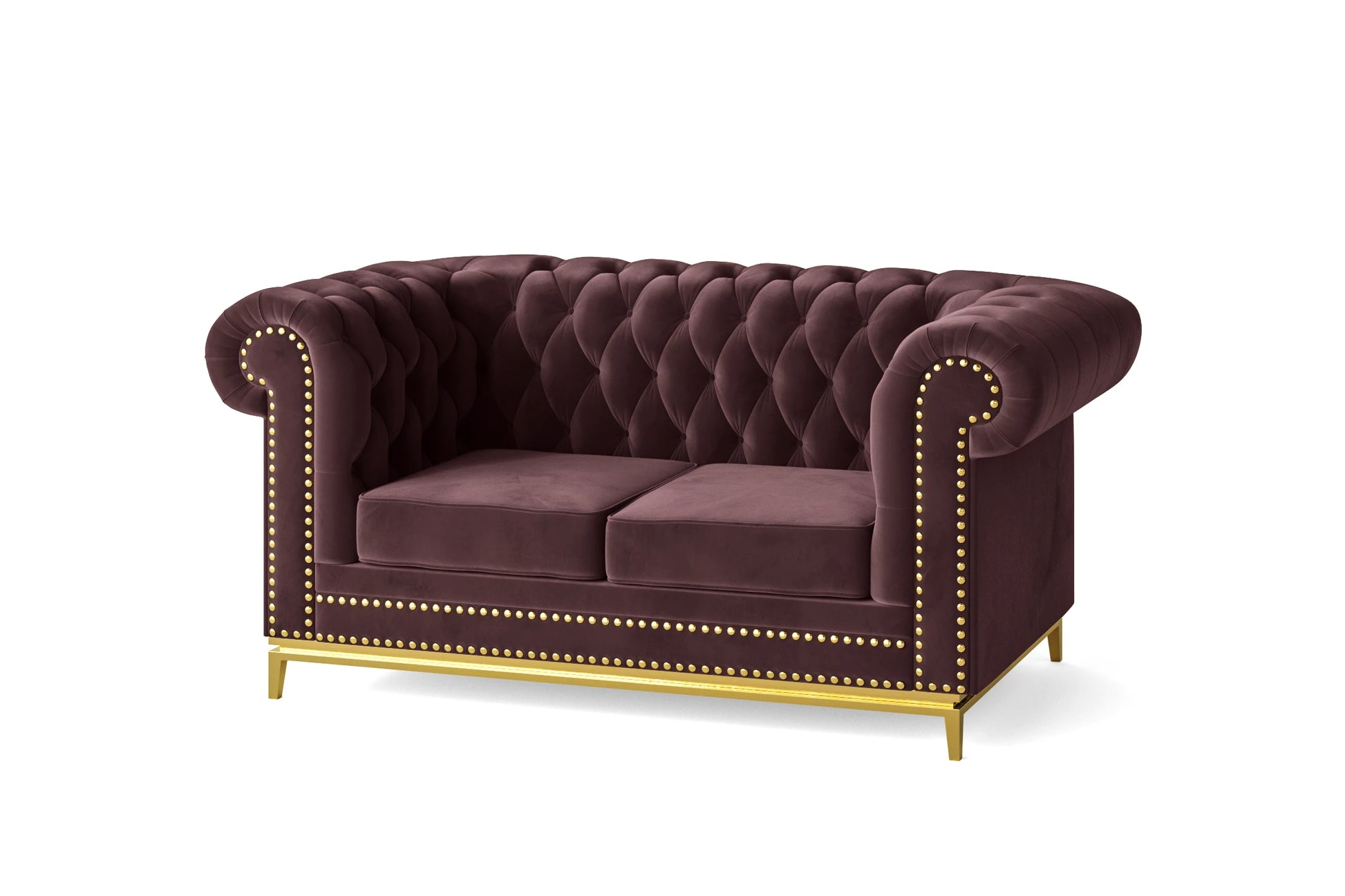 Venice 2 Seater Sofa Grape Velvet