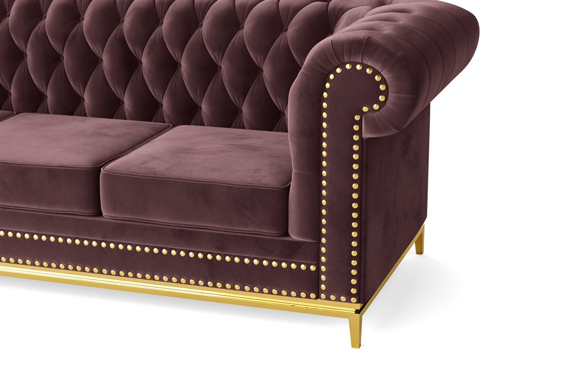 Venice 2 Seater Sofa Grape Velvet