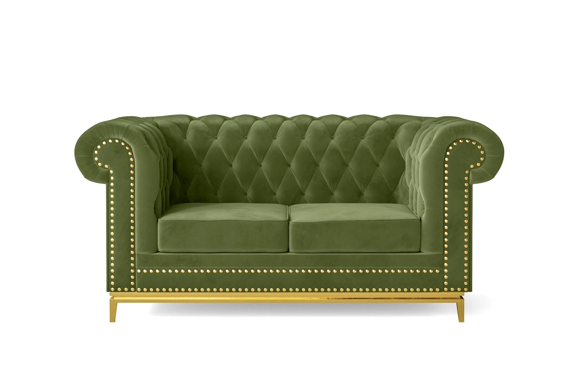 Venice 2 Seater Sofa Lime Velvet