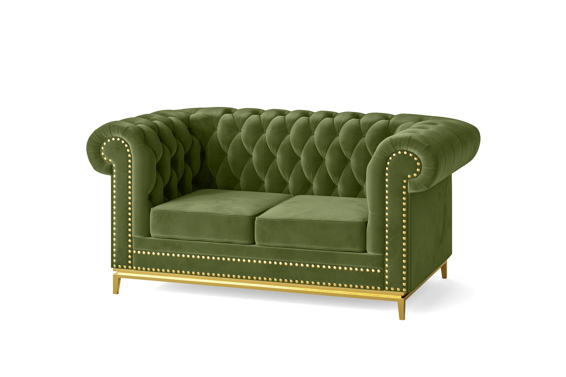 Venice 2 Seater Sofa Lime Velvet