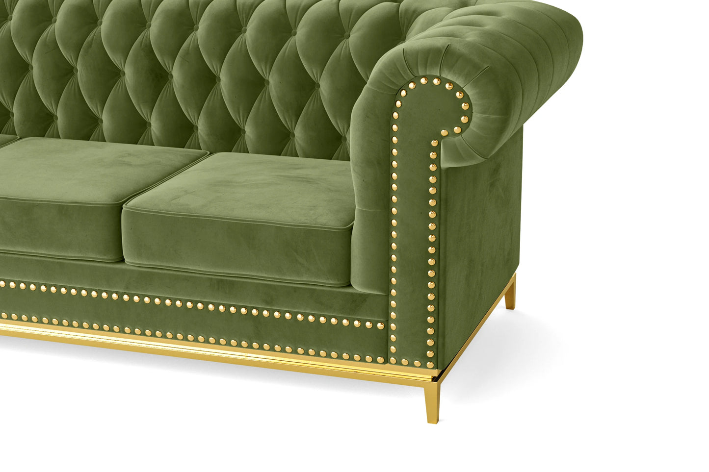 Venice 2 Seater Sofa Lime Velvet