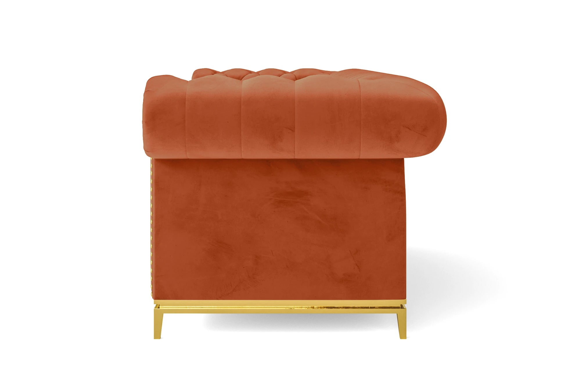 Venice 2 Seater Sofa Orange Velvet