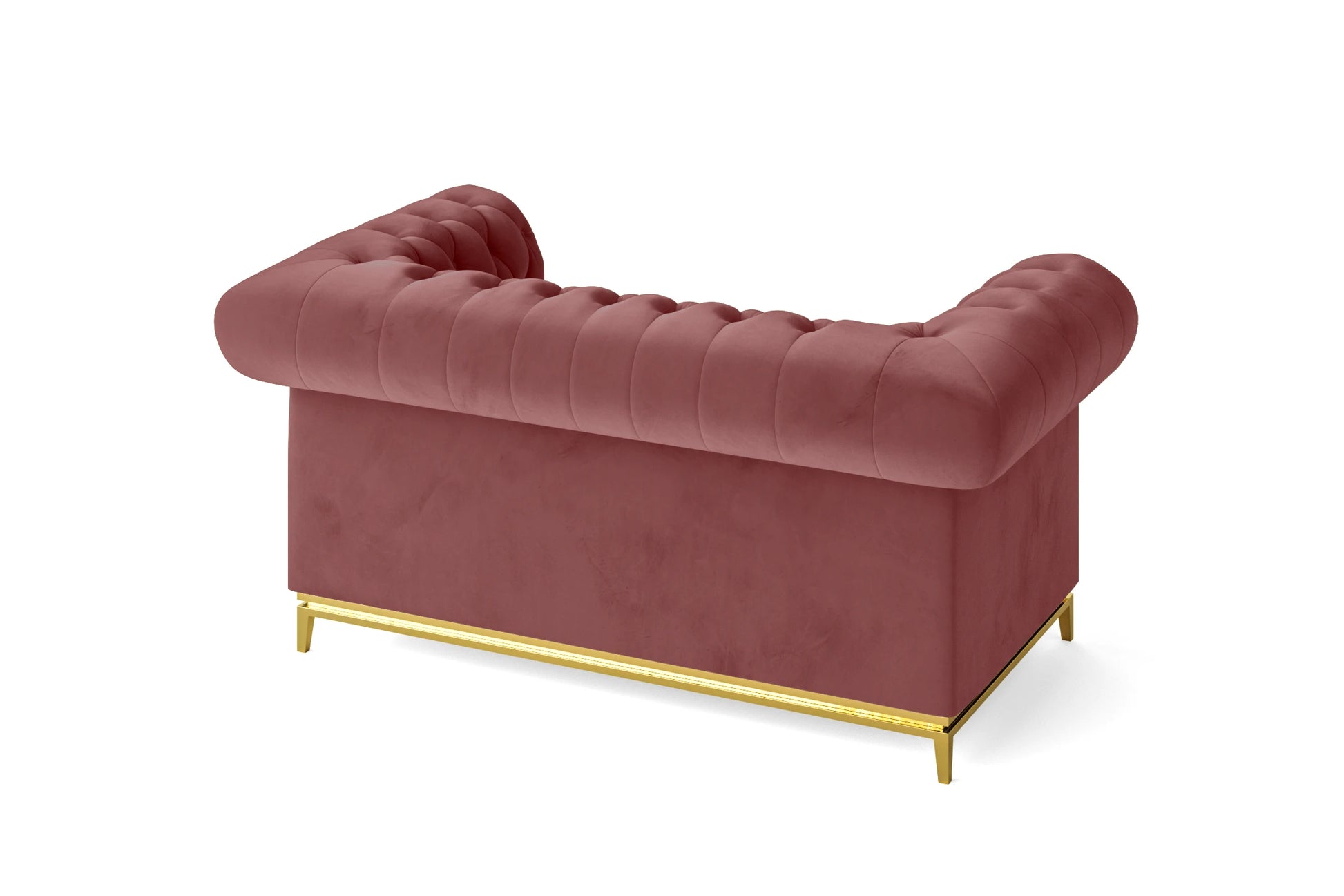 Venice 2 Seater Sofa Pink Velvet