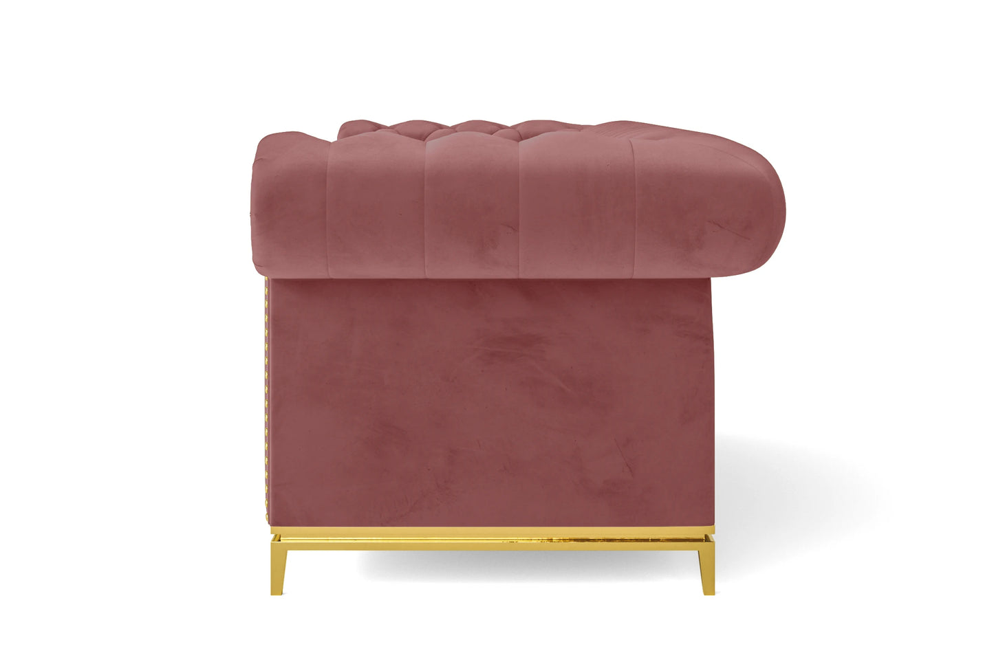 Venice 2 Seater Sofa Pink Velvet