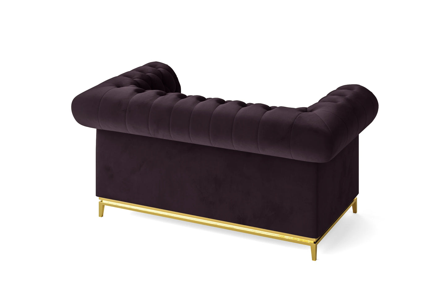 Venice 2 Seater Sofa Purple Velvet