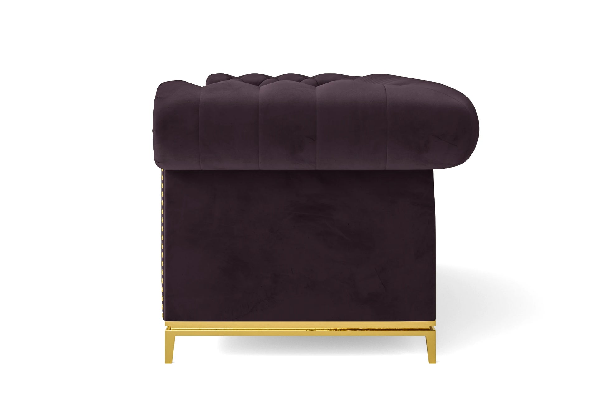 Venice 2 Seater Sofa Purple Velvet