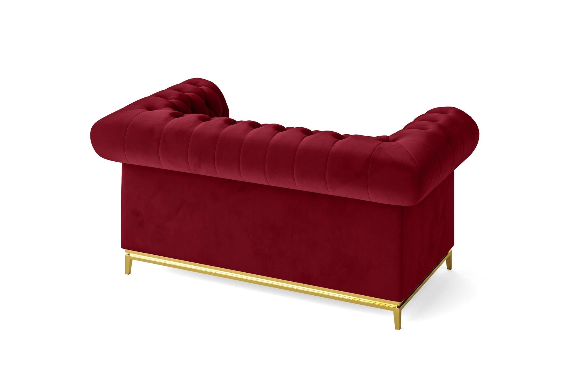 Venice 2 Seater Sofa Red Velvet