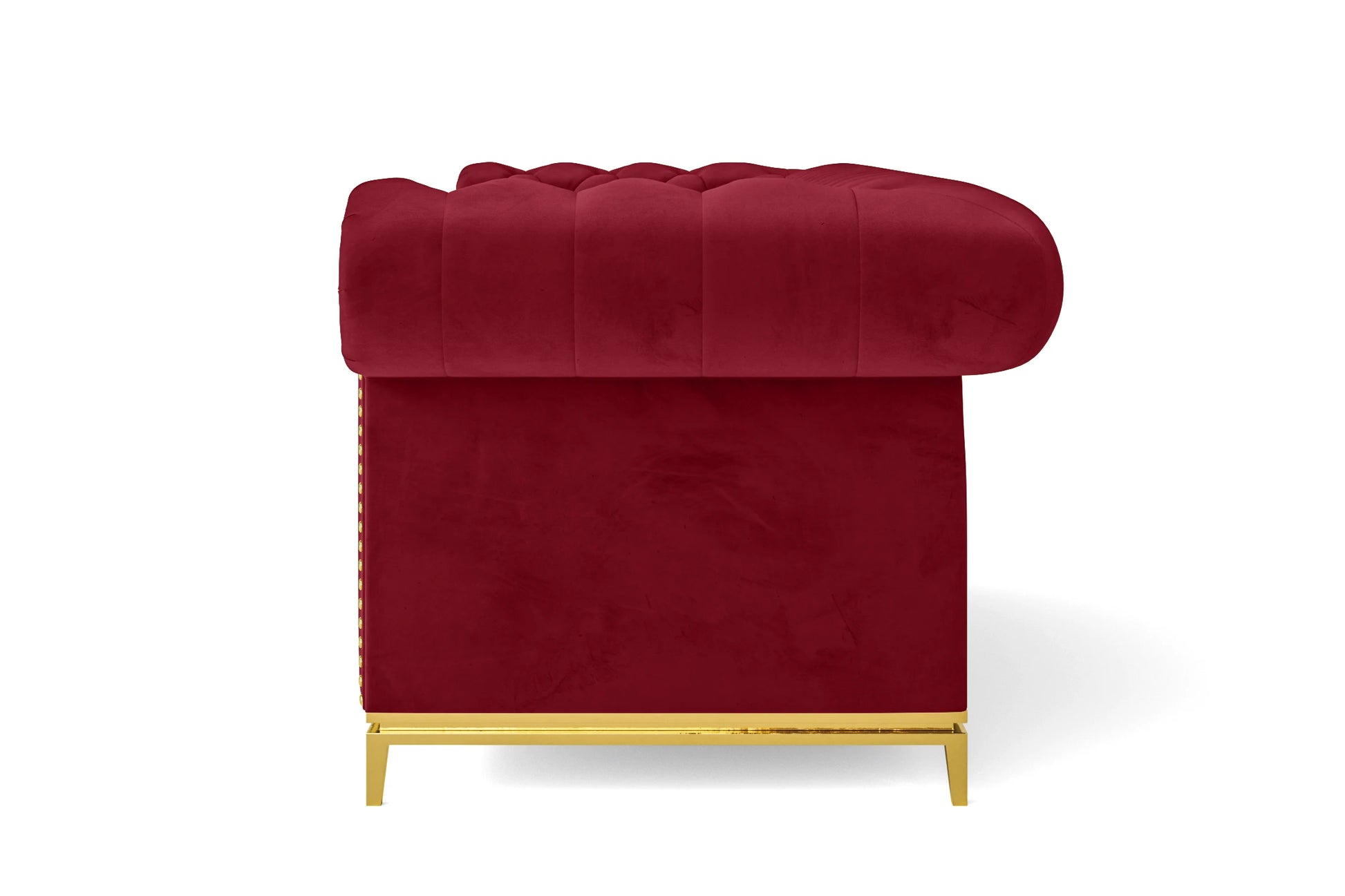 Venice 2 Seater Sofa Red Velvet