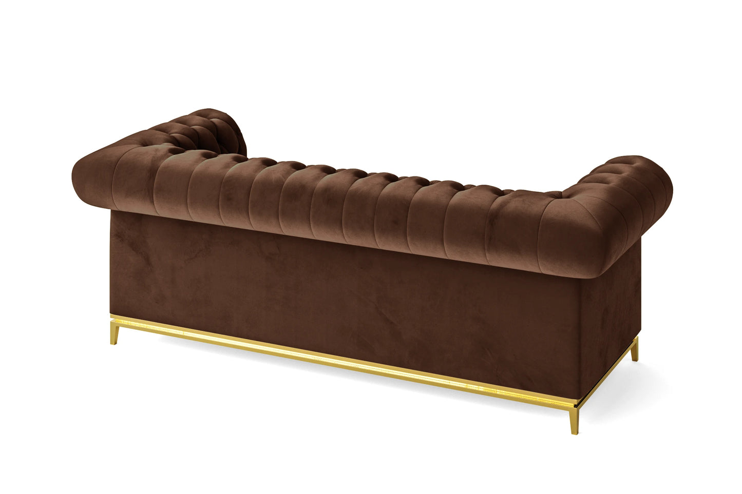 Venice 3 Seater Sofa Coffee Brown Velvet