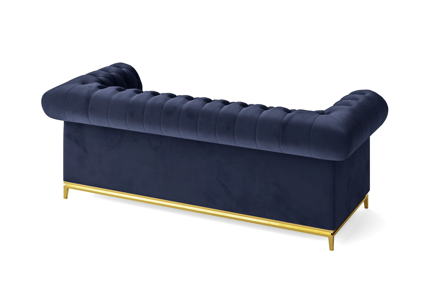 Venice 3 Seater Sofa Dark Blue Velvet