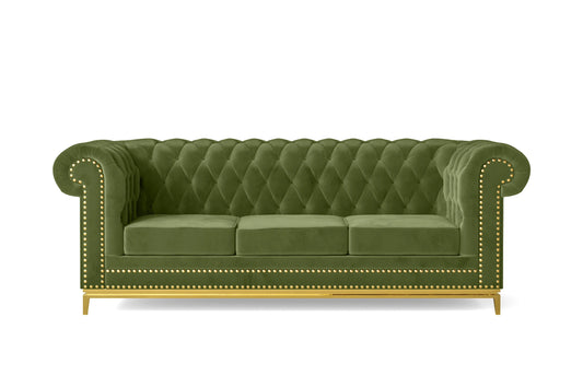 Venice 3 Seater Sofa Lime Velvet