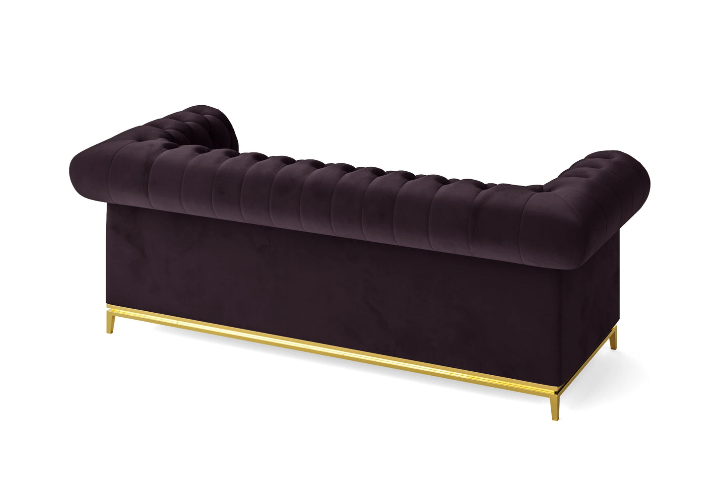 Venice 3 Seater Sofa Purple Velvet