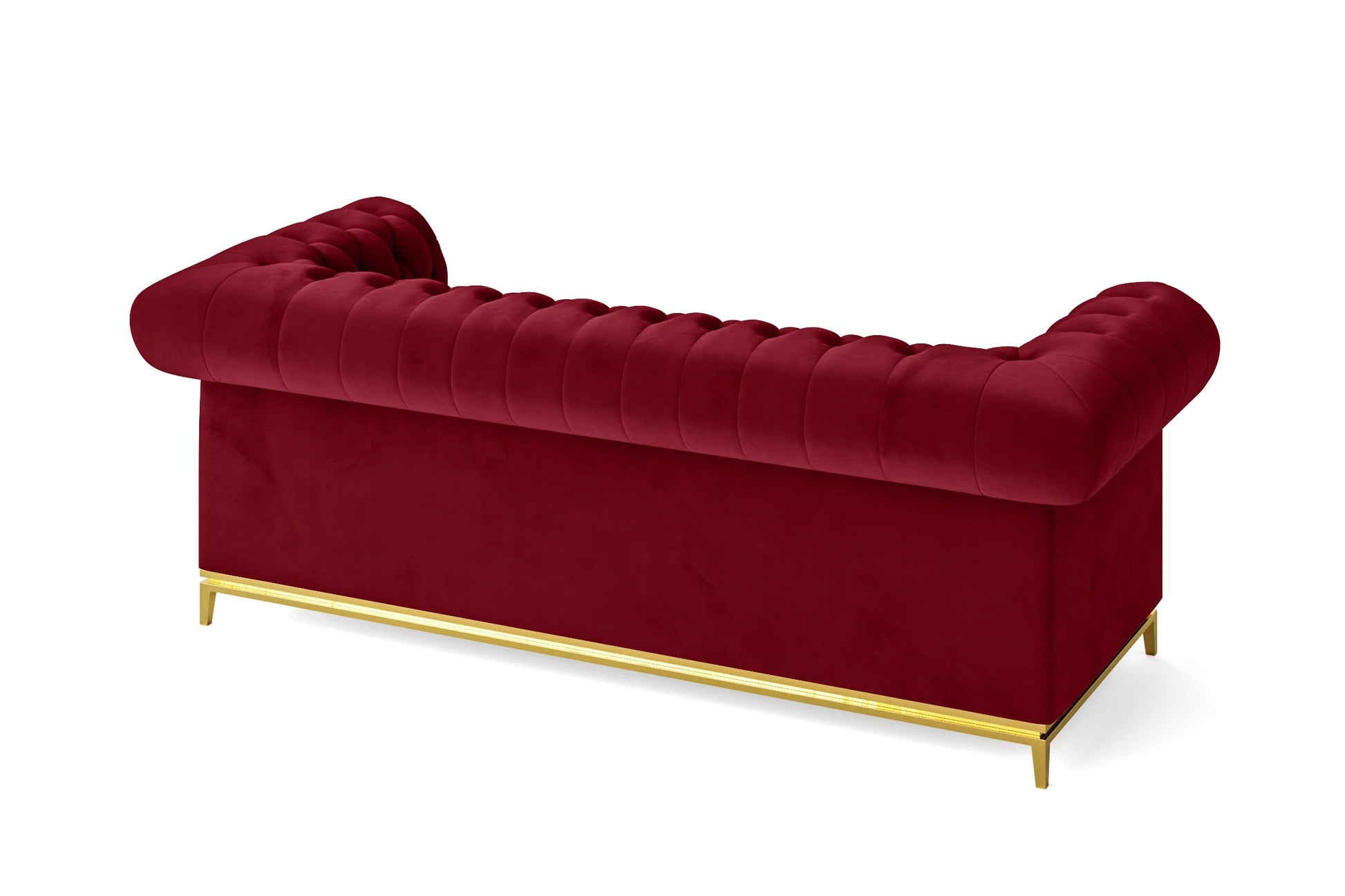 Venice 3 Seater Sofa Red Velvet