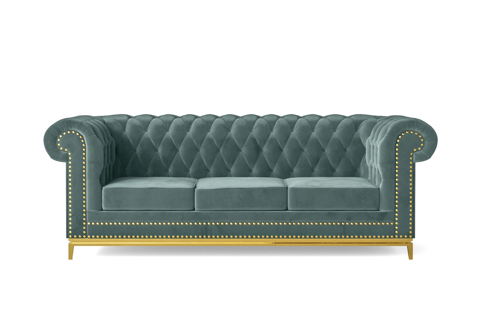 Venice 3 Seater Sofa Teal Velvet