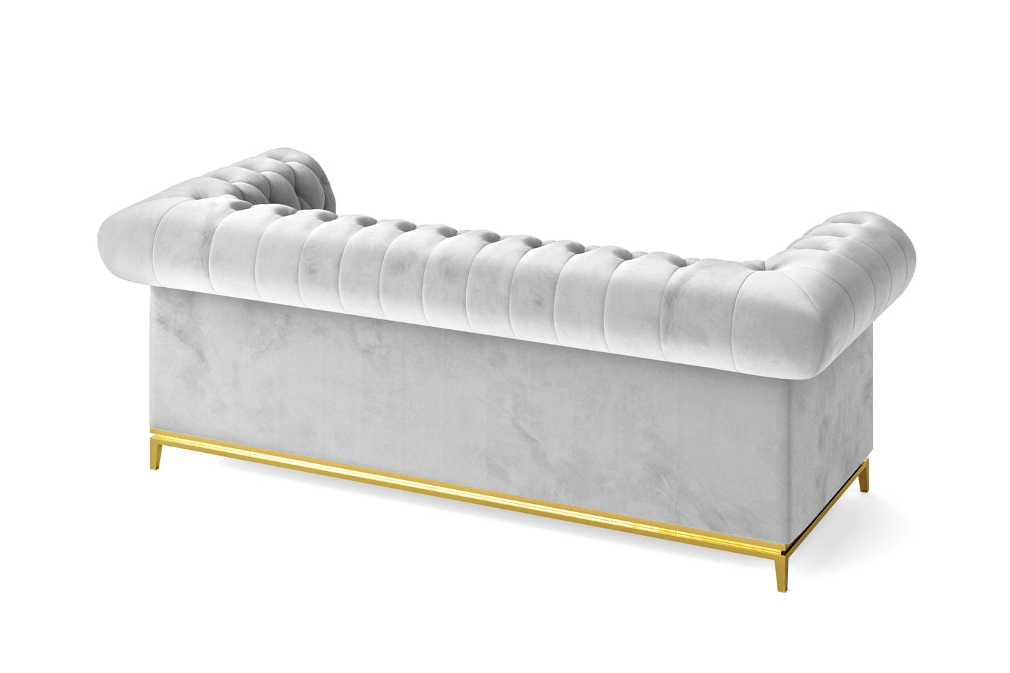 Venice 3 Seater Sofa White Velvet